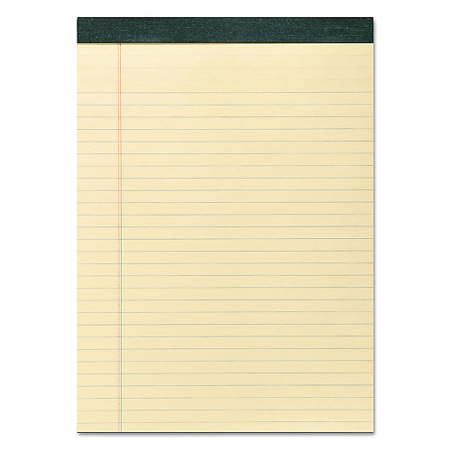 Roaring Spring Recycled Legal Pad, Wide/Legal Rule, 40 Canary-Yellow 8.5 x 11 Sheets, Dozen (74712)