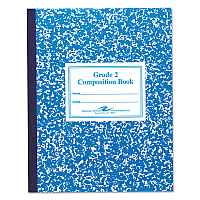 Roaring Spring Grade School Ruled Composition Book, Grade 2 Manuscript Format, Blue Marble Cover, (50) 9.75 x 7.75 Sheets (77921)