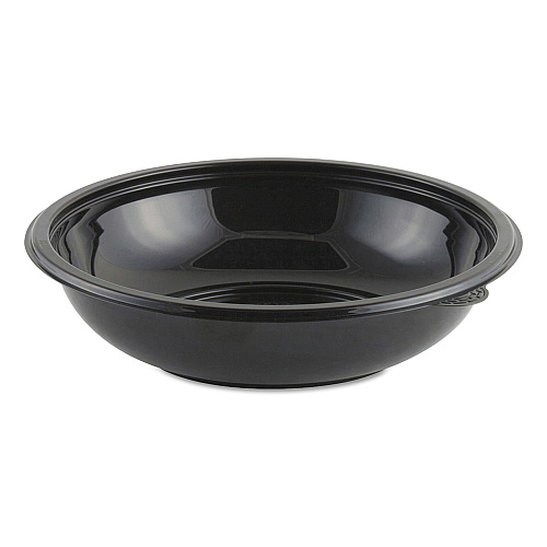 Anchor Packaging Crystal Classics Bowl, 32 oz, 8.5" Diameter, 2.14"h, Black, Plastic, 300/Carton (4548432)