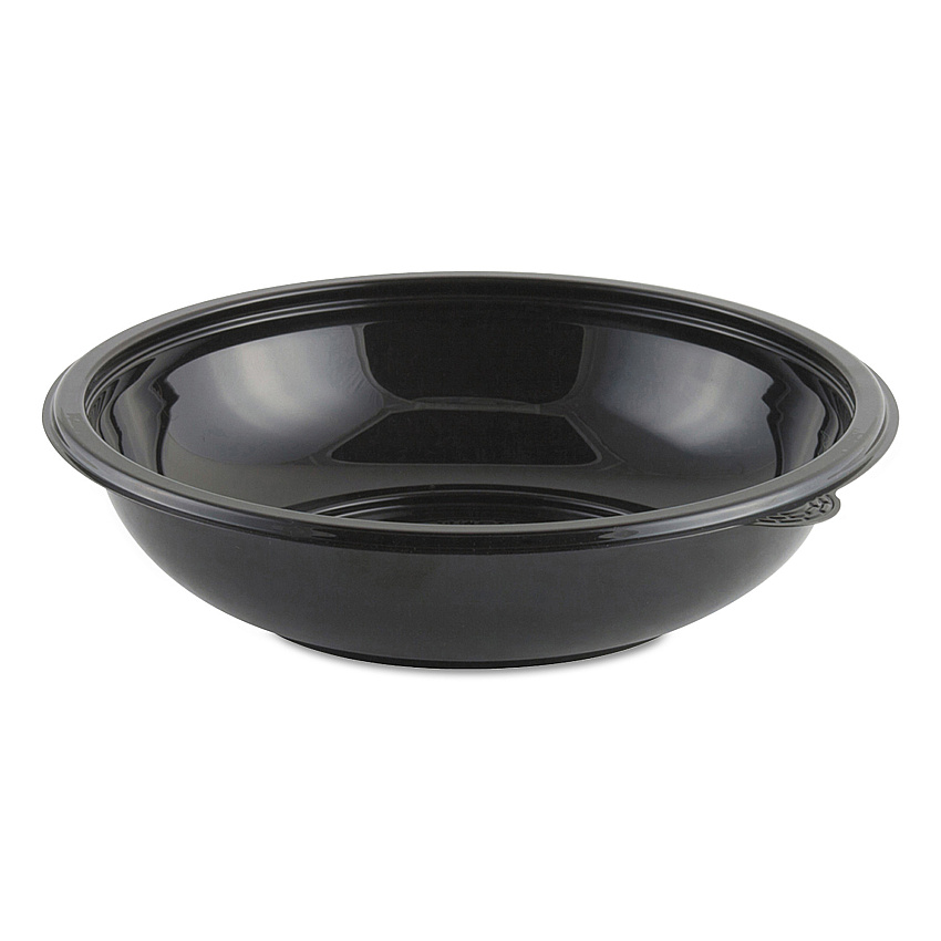 Anchor Packaging Crystal Classics Bowl, 32 oz, 8.5" Diameter, 2.14"h, Black, Plastic, 300/Carton (4548432)