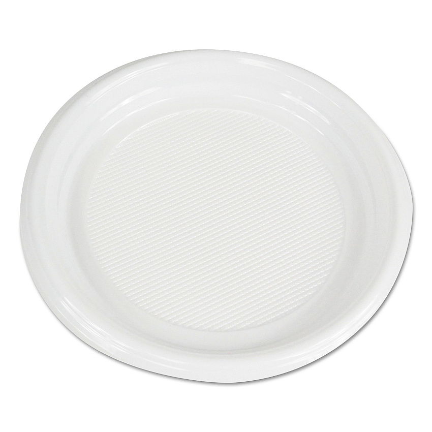 Boardwalk&reg; Hi-Impact Plastic Dinnerware Plate, 9" Dia, 500 Plates (BWKPLTHIPS9WH)