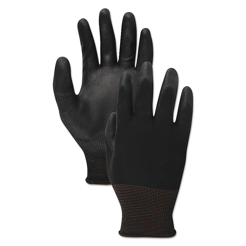 Boardwalk Palm Coated Cut-Resistant HPPE Glove, Salt and Pepper/Black, Size 8 (Medium), Dozen (BWK000298)