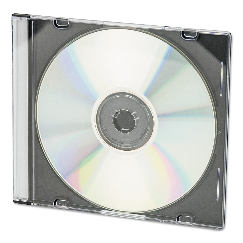 Innovera CD/DVD Slim Jewel Cases, Clear/Black, 50/Pack (IVR85826)