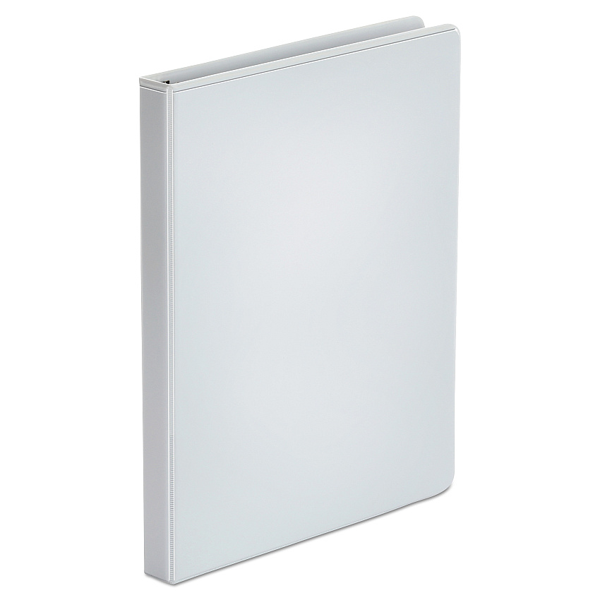 Universal Economy Round Ring View Binder, 3 Rings, 0.5" Capacity, 11 x 8.5, White (UNV20952)