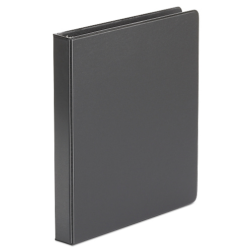 Universal Economy Non-View Round Ring Binder, 3 Rings, 1" Capacity, 11 x 8.5, Black (UNV31401)
