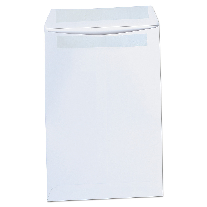 Universal Self-Stick Open End Catalog Envelope, #1, Square Flap, Self-Adhesive Closure, 6 x 9, White, 100/Box (UNV42100)