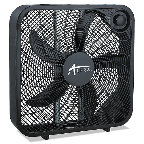 Alera 3-Speed Box Fan, Black (ALEFANBX20B)