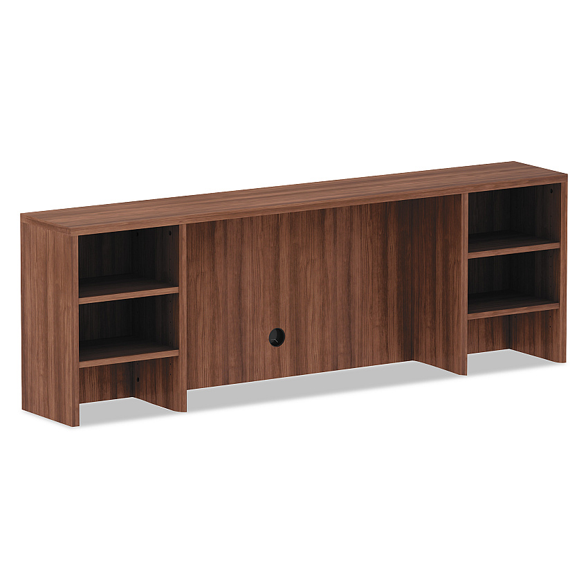 Alera Valencia Series Organizer Hutch, 70.63w x 11.75d x 23.63h, Modern Walnut (ALEVA267212WA)