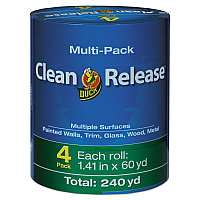 Clean Release Painter's Tape, 3" Core, 1.41" X 60 Yds, Blue, 4/pack
