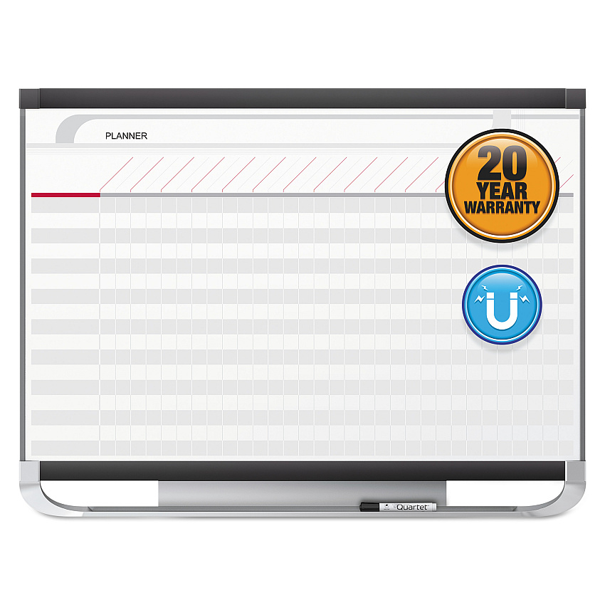 Quartet Prestige 2 Total Erase Project Planning Board, 36 x 24, Graphite Frame (PP32P2)