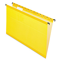 Pendaflex SureHook Hanging Folders, Legal Size, 1/5-Cut Tabs, Yellow, 20/Box (615315YEL)