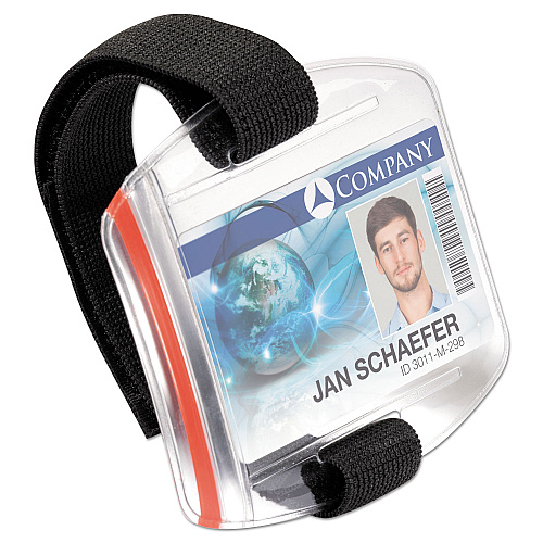 Durable Card Holder Outdoor Secure, Vertical, 3.42" x 2.12", Clear, 10/Box (841419)
