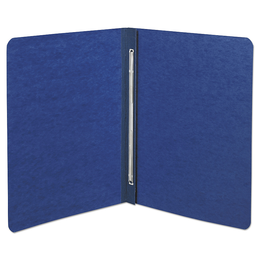 Acco PRESSTEX Report Cover with Tyvek Reinforced Hinge, Side Bound, Two-Piece Prong Fastener, 3" Capacity, 8.5 x 11, Dark Blue (25073)