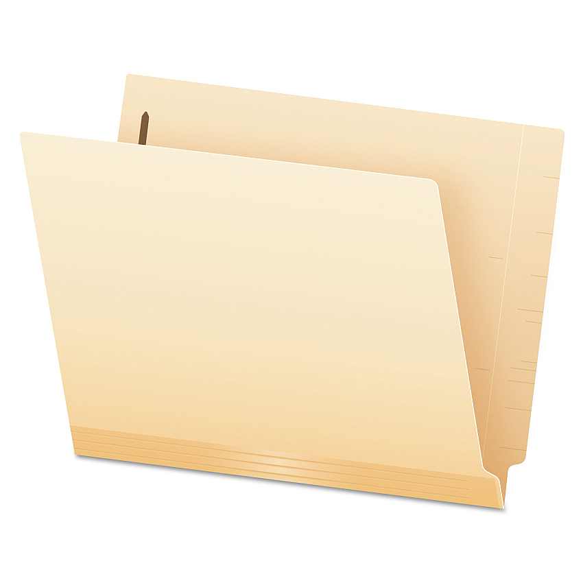 Pendaflex Manila Laminated End Tab Fastener Folders, 11-pt Manila, 0.75" Expansion, 2 Fasteners, Letter Size, Manila Exterior, 50/Box (13160)