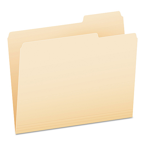 Pendaflex Manila File Folders, 1/3-Cut Tabs: Right Position, Letter Size, 0.75" Expansion, Manila, 100/Box (752133)