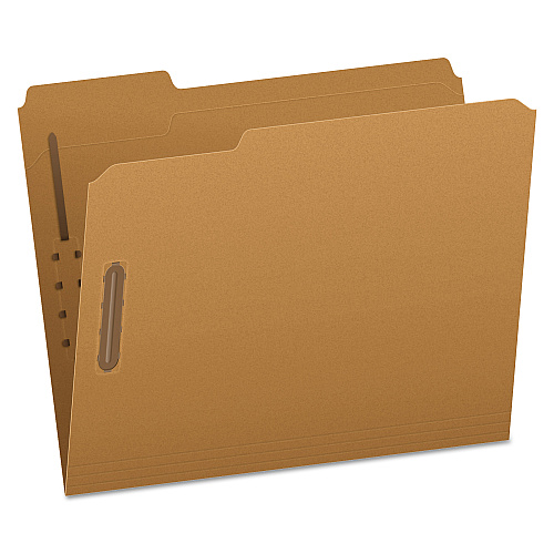 Pendaflex Kraft Fastener Folders, 1/3-Cut Tabs, 2 Fasteners, Letter Size, Kraft Exterior, 50/Box (FK212)