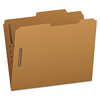 Pendaflex Kraft Fastener Folders, 2/5-Cut Tabs, 2 Fasteners, Letter Size, Kraft Exterior, 50/Box (FK213)