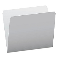 Pendaflex Colored File Folders, Straight Tabs, Letter Size, Gray/Light Gray, 100/Box (152GRA)