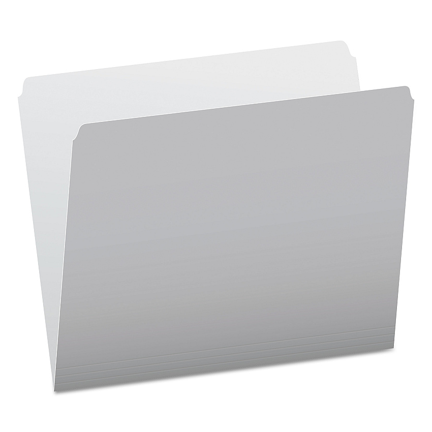 Pendaflex Colored File Folders, Straight Tabs, Letter Size, Gray/Light Gray, 100/Box (152GRA)