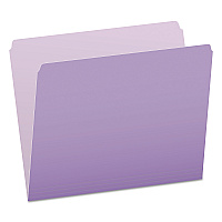 Pendaflex Colored File Folders, Straight Tabs, Letter Size, Lavender/Light Lavender, 100/Box (152LAV)