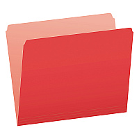 Pendaflex Colored File Folders, Straight Tabs, Letter Size, Red/Light Red, 100/Box (152RED)
