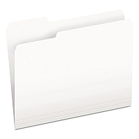 Pendaflex Colored File Folders, 1/3-Cut Tabs: Assorted, Letter Size, White, 100/Box (15213WHI)