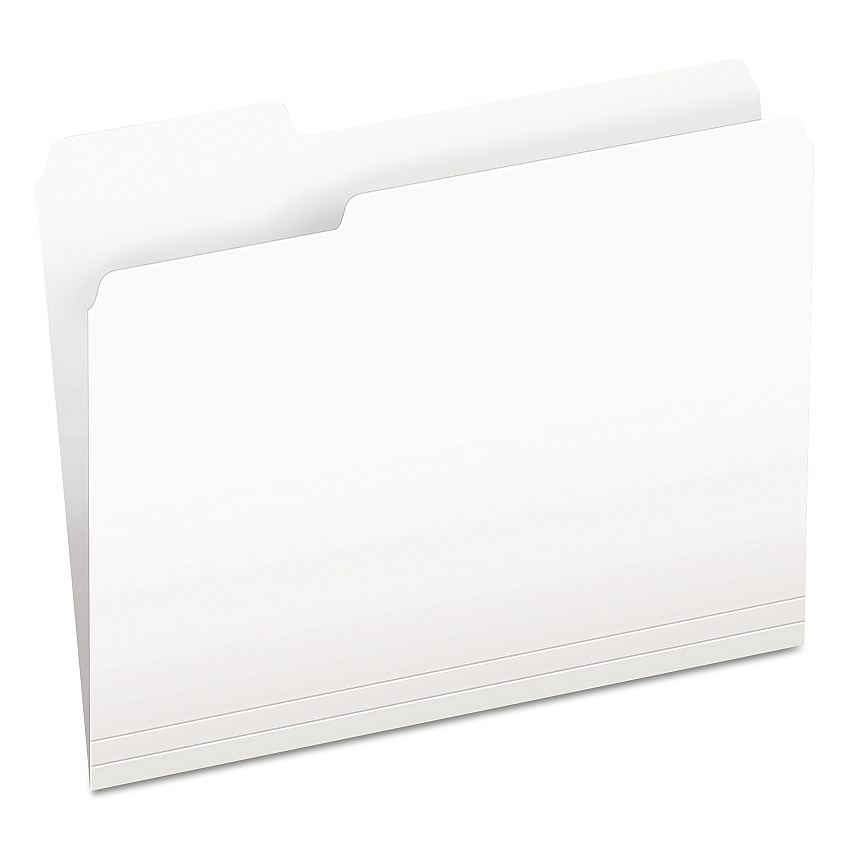 Pendaflex Colored File Folders, 1/3-Cut Tabs: Assorted, Letter Size, White, 100/Box (15213WHI)