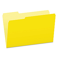 Pendaflex Colored File Folders, 1/3-Cut Tabs: Assorted, Legal Size, Yellow/Light Yellow, 100/Box (15313YEL)
