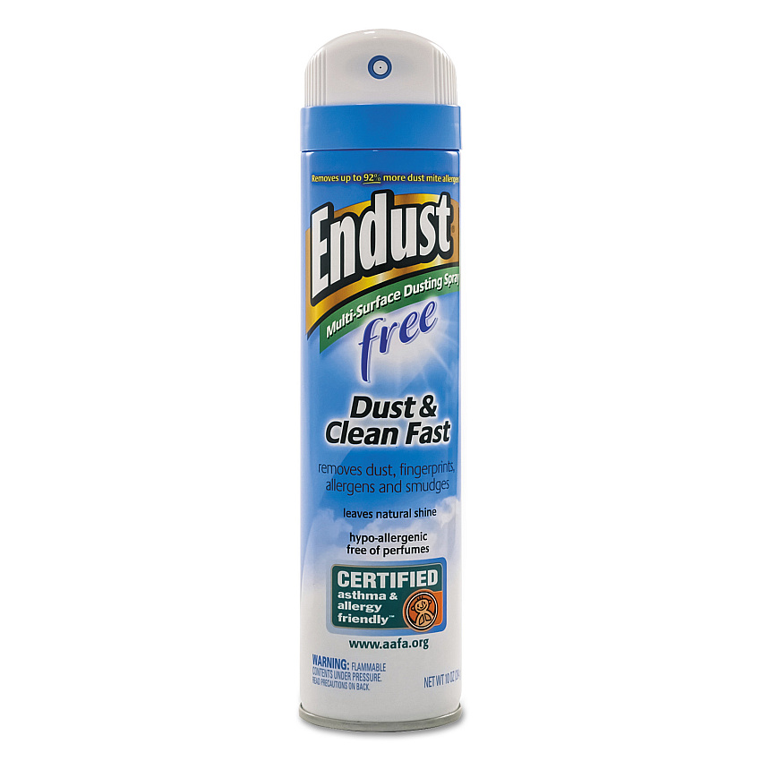 Endust Free Hypo-allergenic Dusting And Cleaning Spray, 10 Oz Aerosol Spray, 6/carton