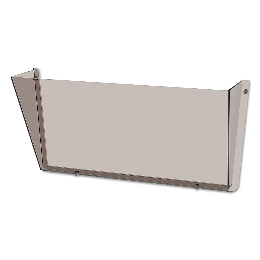 Deflecto Unbreakable DocuPocket Wall File, Letter Size, 14.5" x 3" x 6.5", Smoke (63202)