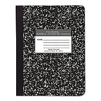 Roaring Spring Marble Cover Composition Book, Wide/Legal Rule, Black Marble Cover, (60) 9.75 x 7.5 Sheets (77222)