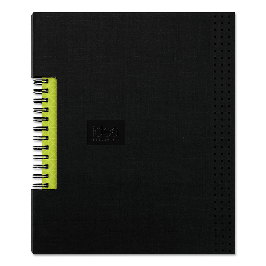 Oxford Idea Collective Professional Wirebound Hardcover Notebook, 1-Subject, Medium/College Rule, Black Cover, (80) 8 x 5.5 Sheets (56897)