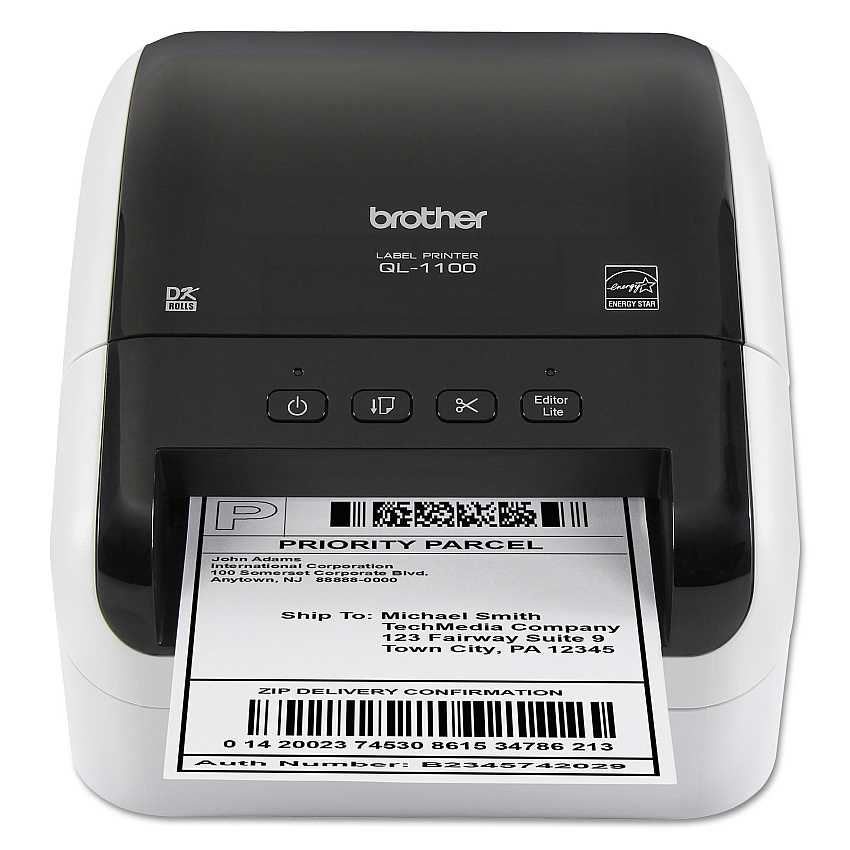 Brother QL-1100 Wide Format Professional Label Printer, 69 Labels/min Print Speed, 6.7 x 8.7 x 5.9