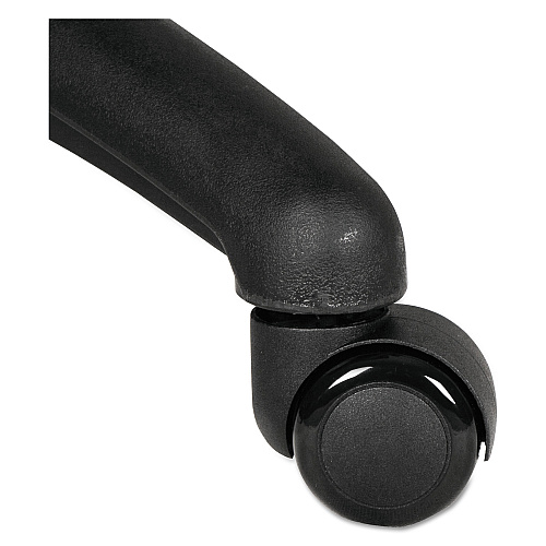 Alera Dual Wheel Hooded Casters, Grip Ring Type B Stem, 2" Soft Nylon Wheel, Black, 5/Set (ALECASTERST2)