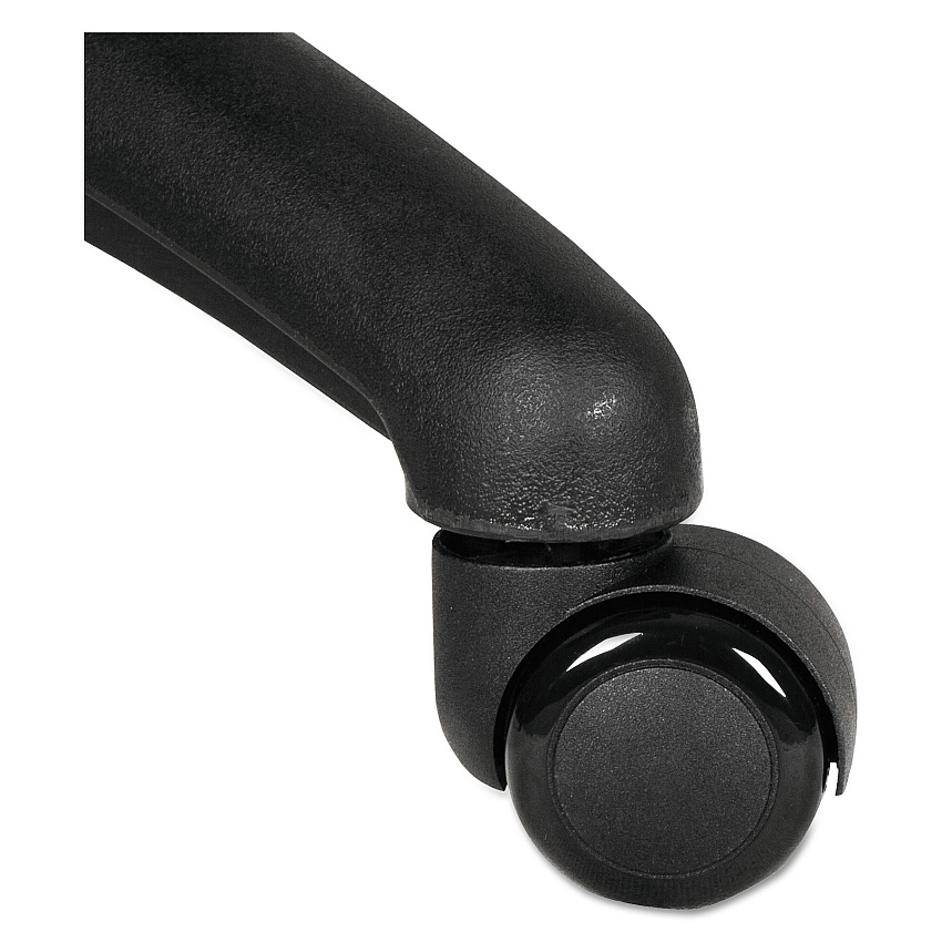 Alera Dual Wheel Hooded Casters, Grip Ring Type B Stem, 2" Soft Nylon Wheel, Black, 5/Set (ALECASTERST2)