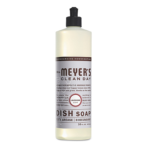 Mrs. Meyer's Dish Soap, Lavender Scent, 16 oz Bottle (347634EA)