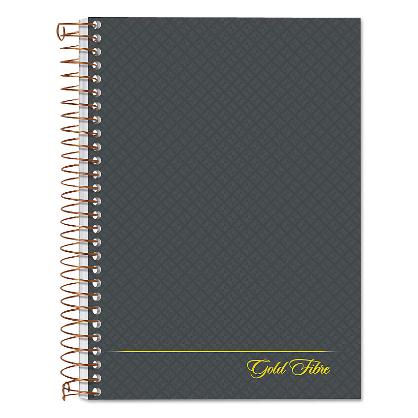 Ampad Gold Fibre Personal Notebooks, 1-Subject, Medium/College Rule, Designer Gray Cover, (100) 7 x 5 Sheets (20803)