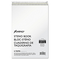 Ampad Steno Pads, Gregg Rule, Tan Cover, 60 Green-Tint 6 x 9 Sheets (25270)