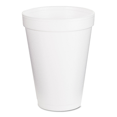 Dart&reg; Foam Drink Cups, White, 12-oz., 25 Cups (12J12BG)