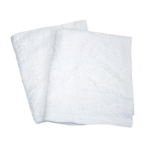 Terry Towel Rags, Hemmed, Bulk, White - 10lb Box (T-01717-10)