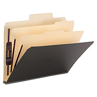 Smead SuperTab Classification Folders, Six SafeSHIELD Fasteners, 2