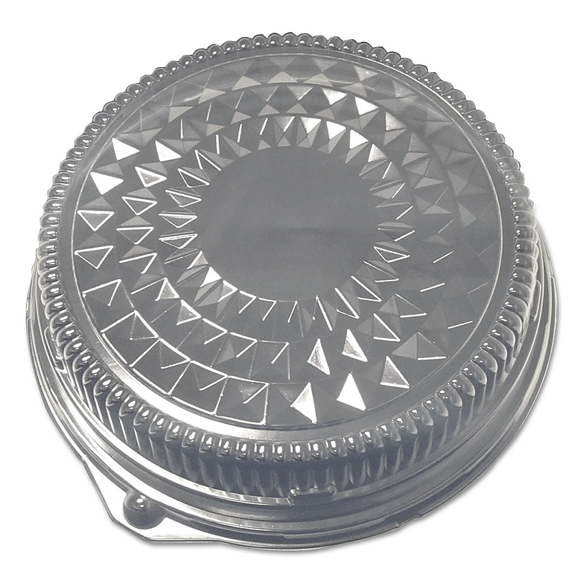 Durable Packaging Dome Lids for 16" Cater Trays, 16" Diameter x 2.5"h, Clear, Plastic, 50/Carton (16DL)