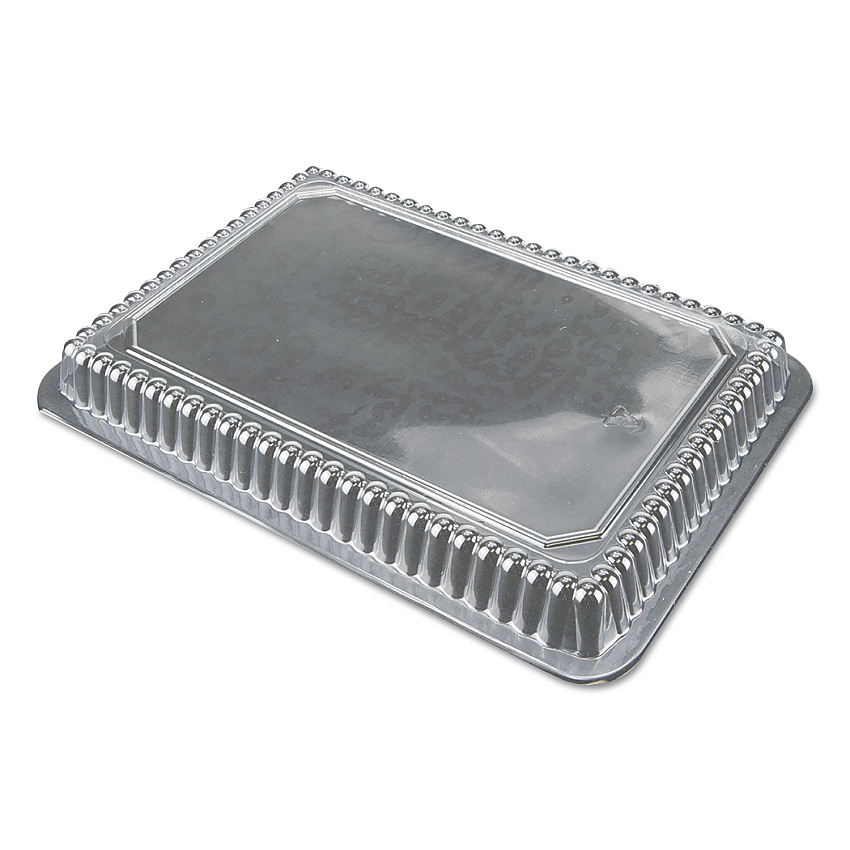 Durable Packaging Dome Lids for 1.5 lb, 2 lb and 2.25 lb Oblong Containers, 7.94 x 5.44, Clear, Plastic, 500/Carton (P250500)