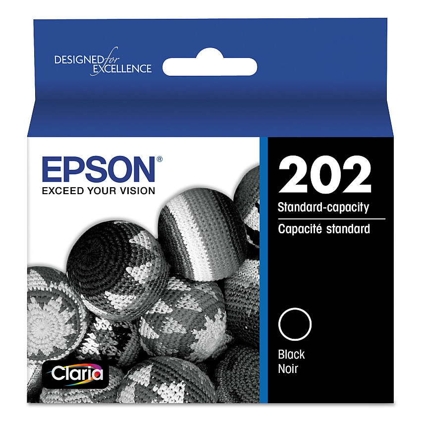 Epson T202120-S (202) Claria Ink, 210 Page-Yield, Black
