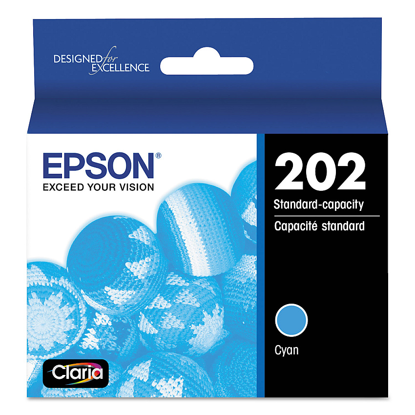 Epson T202220-S (202) Claria Ink, 165 Page-Yield, Cyan