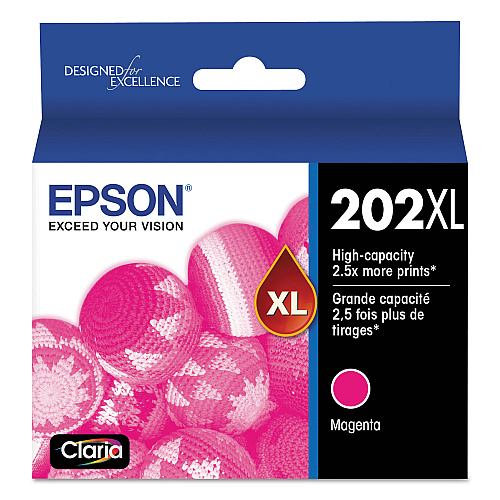 Epson T202XL320-S (202XL) Claria High-Yield Ink, 470 Page-Yield, Magenta