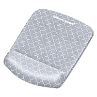 Fellowes PlushTouch Mouse Pad with Wrist Rest, 7.25 x 9.38, Lattice Design (9549701)