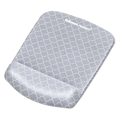 Fellowes PlushTouch Mouse Pad with Wrist Rest, 7.25 x 9.38, Lattice Design (9549701)