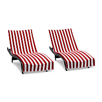 California Cabana Chaise Cover 30x85 Red - Pack Of 2 (CC-CABANA-RD)