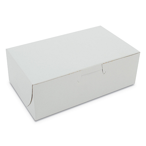 SCT White One-Piece Non-Window Bakery Boxes, 6.25 x 3.75 x 2.13, White, Paper, 250/Bundle (0911)